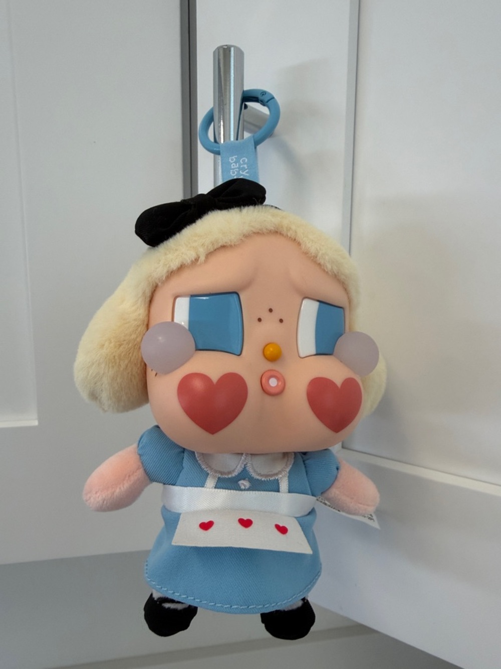 Crybaby Kawaii Heart-Cheek Doll in Blue Dress she’s Alice Crying Again Series